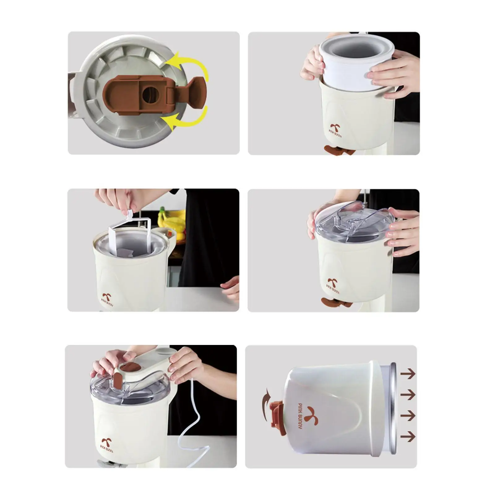 Electric Ice Cream Maker DIY Soft Serve Ice Cream Appliance Portable Lightweight Electric Ice Cream Maker DIY Soft Serve Ice Cream Appliance Portable Lightweight