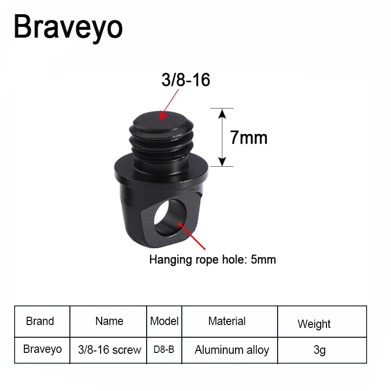 Camera Accessories Metal Screw Adapter Screw Mount Adapter Camera Screw Mount 1/4 Inch Lanyard Screw D Ring Handle Shoulder Strap Mount Adapter Digital Camera Photo Studio Accessories for SLR Camera Tripod