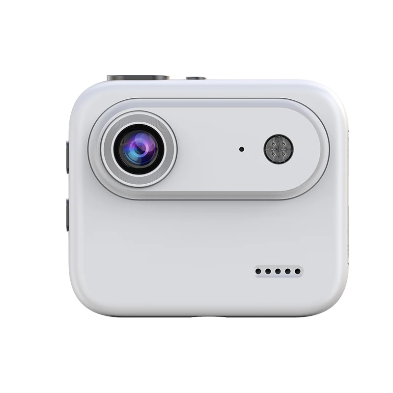 Caméra action 360° Ultra HD avec 6 prises USB, montrant les ports et l'écran latéral