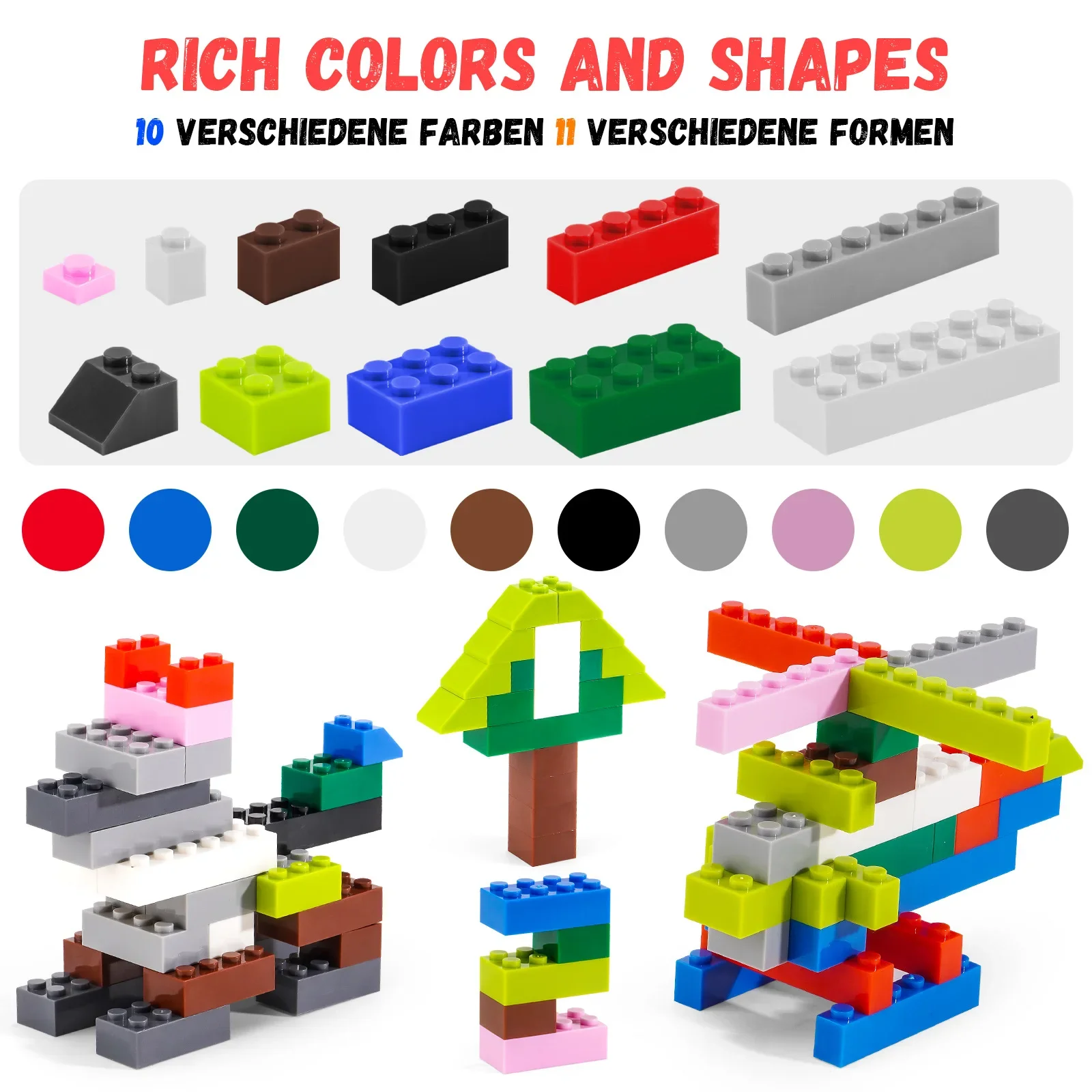 730 개/상자 빌딩 블록 벽돌 플레이트 대량 DIY 작은 입자 혼합 크리 에이 티브 조립 장난감 Legoed Multicolour와 호환 가능
