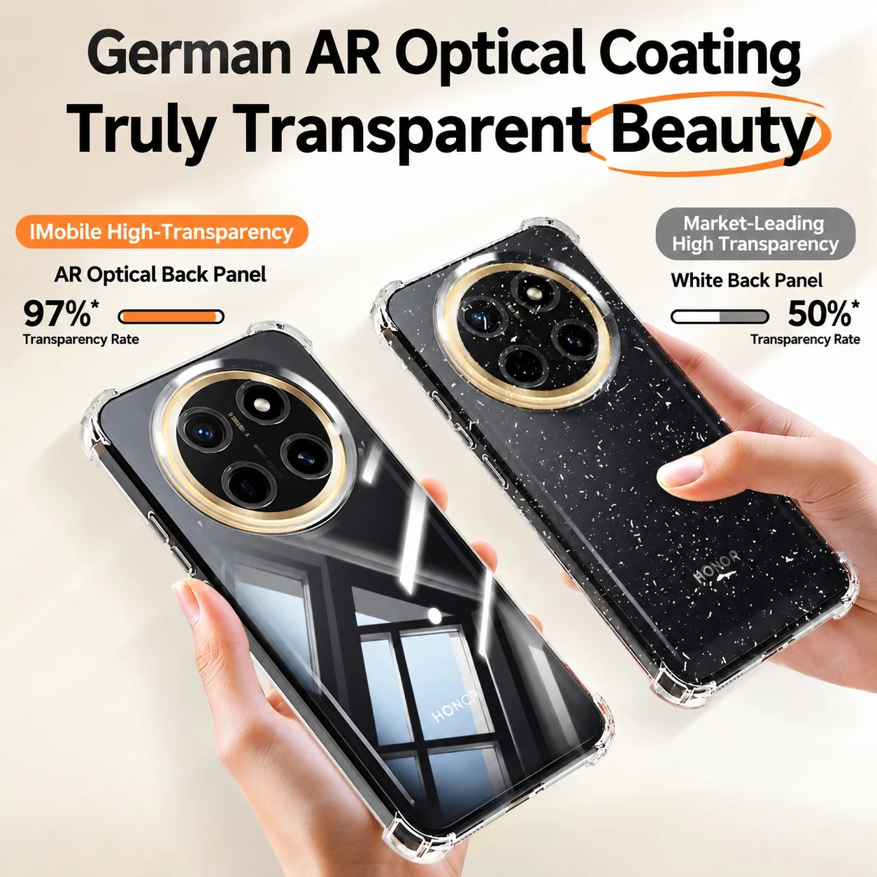 Durable Silicone Shockproof Clear Phone Case with Airbag Corners