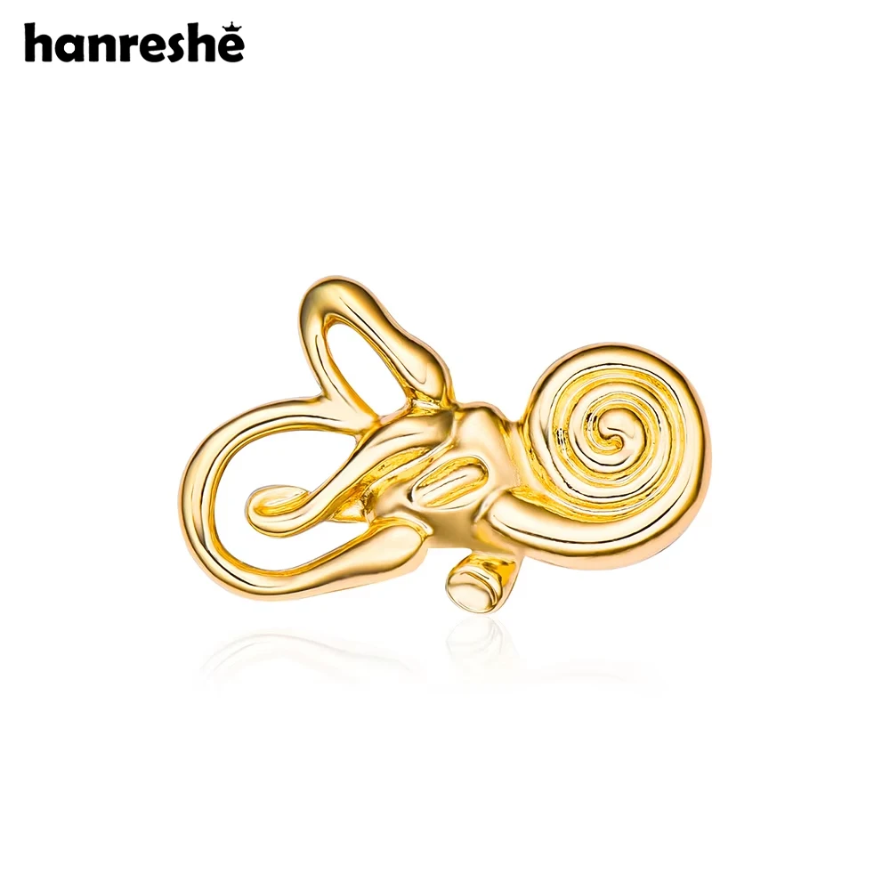 Hanreshe Medizinische Otologie Cochlea-Brosche, Anatomie, Revers, Rucksack, Abzeichen, Ohrnadeln, Medizinschmuck für Arzt, Krankenschwester