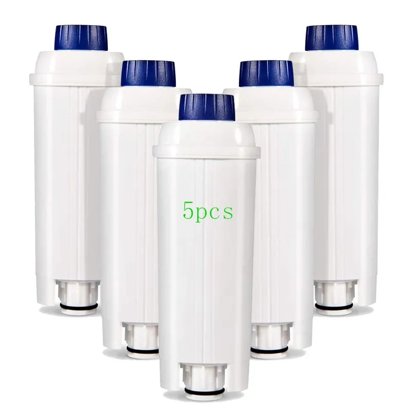 Coffee Maker Water Filter 5 PCS Replacement Water Filter Cartridges Compatible with Delonghi DLS C002 Automatic Coffee Machine Activated Carbon Softener