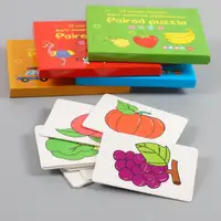 32 PcsMontessori Paper Baby Toys Puzzles Children'S Hand Scratch Board Puzzle Kids Early Learning Education Fruit Cognitive Toy 2