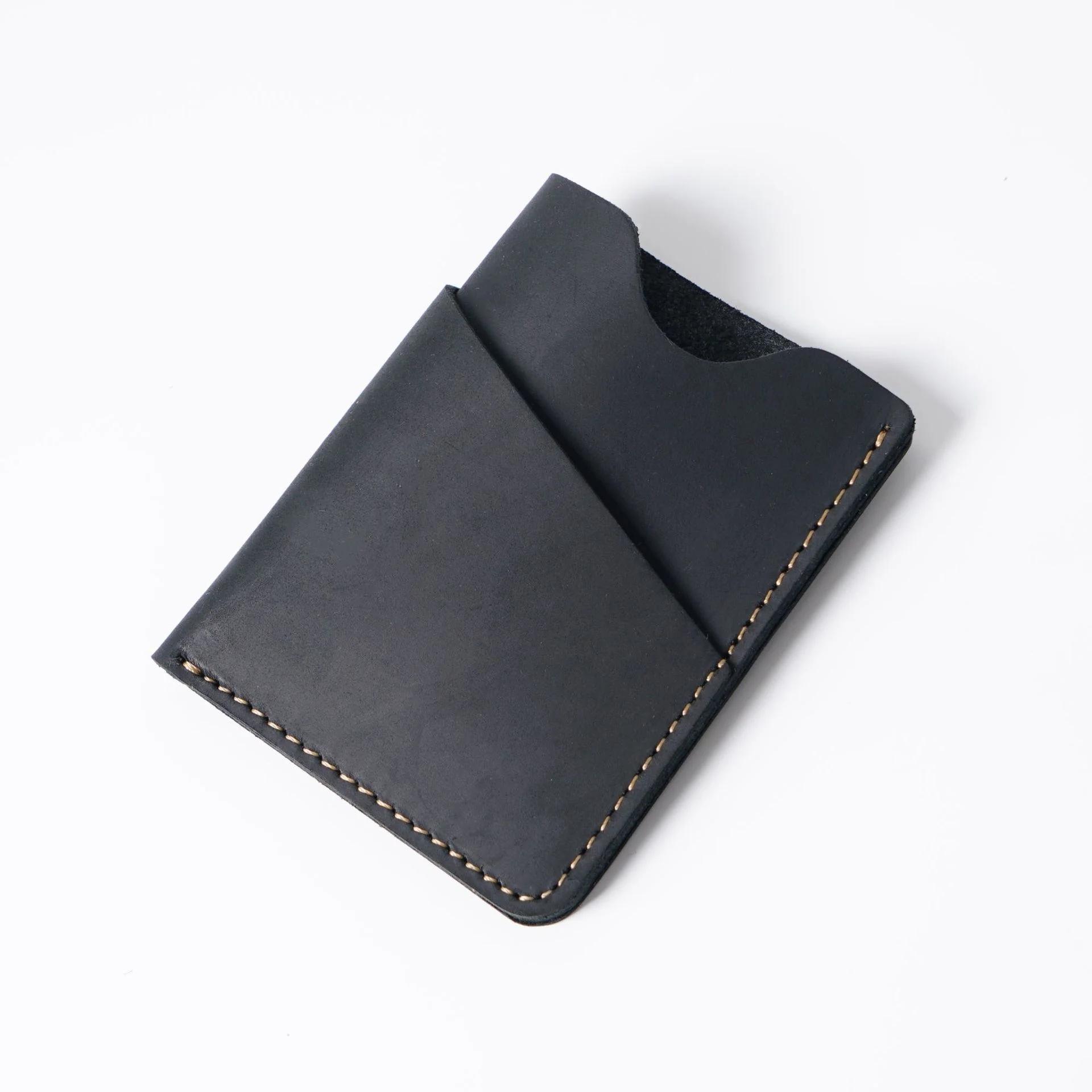 Crazy Horse Leather Card Holder Men\'s Casual Small Wallet Clip Bag Business Credit ID Card Holders Handbag Wholesale