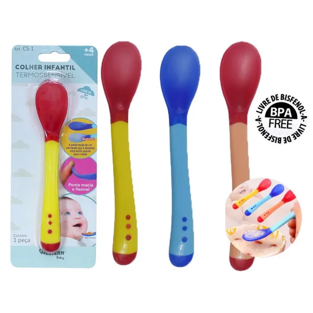 Hot Sale 3pcs/set Small Toddlers Utensils Plastic Baby Spoons Infant  Feeding Tool Heat Sensitive Kids Tableware - AliExpress