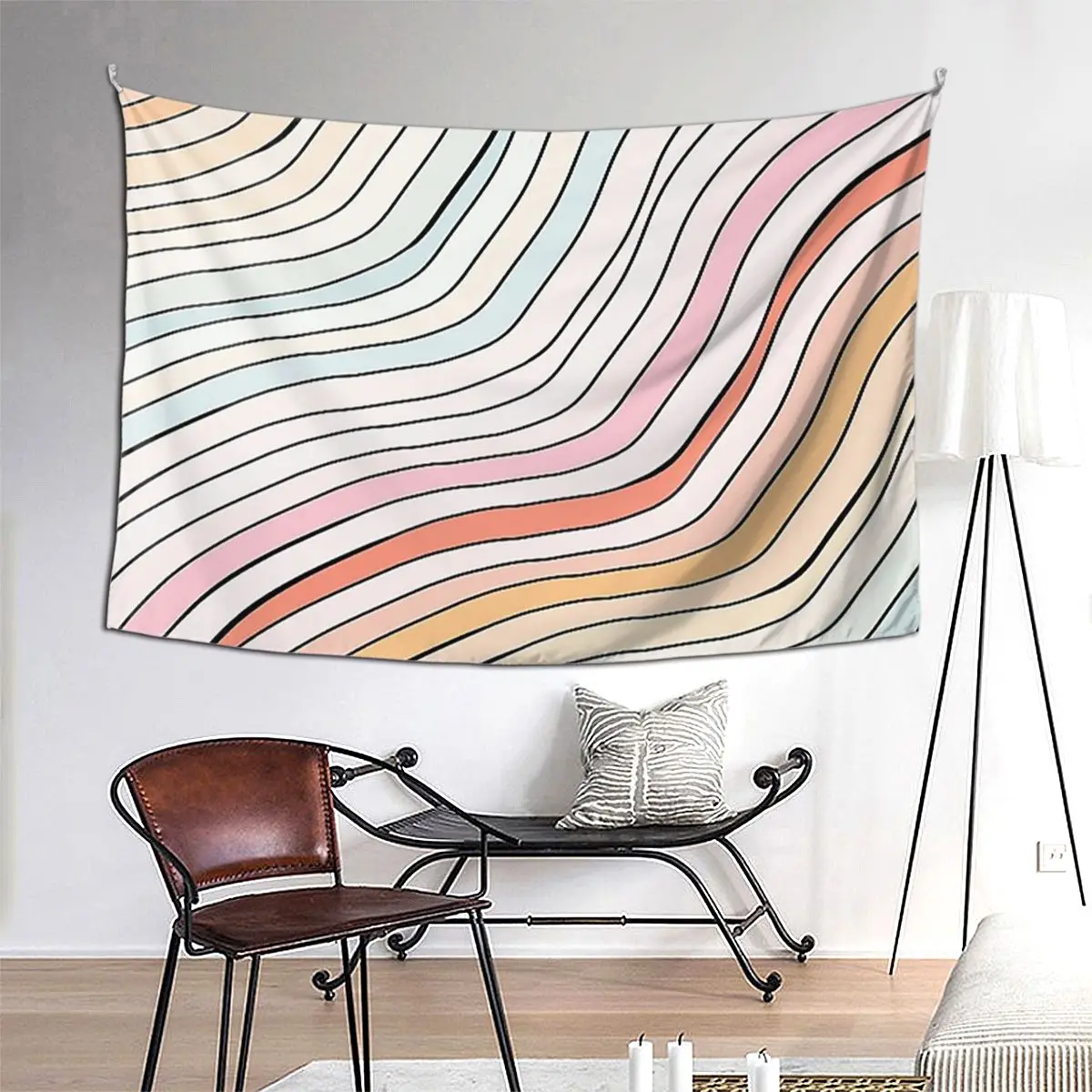 

Wavy Summer Aesthetic Tapestry Funny Wall Hanging Aesthetic Home Decor Tapestries for Living Room Bedroom Dorm Room