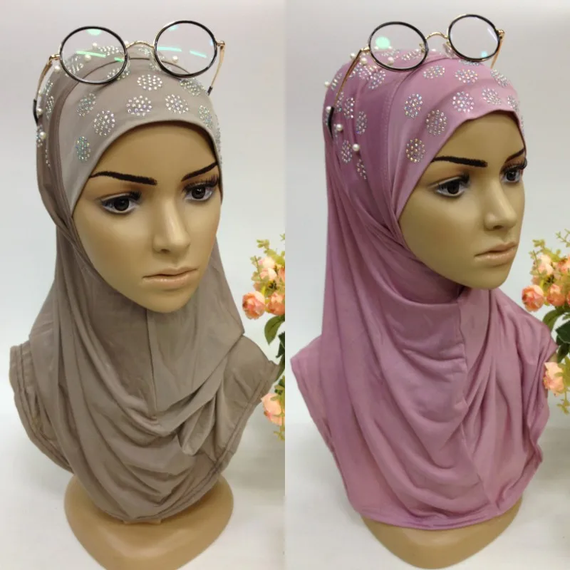 One Piece Amira Fashion Muslim Hijab Eid Head Wraps Scarf For Women