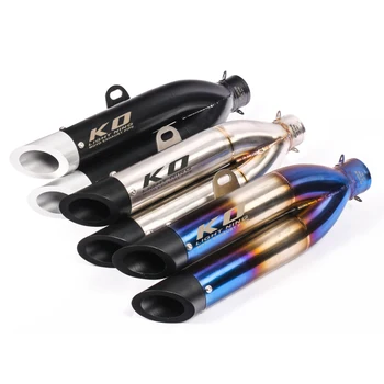 38-51MM Universal Motorcycle Exhaust Pipe Dual Outlet Muffler Stainless Steel Aluminum Alloy No DB Killer For ATV Street Bike