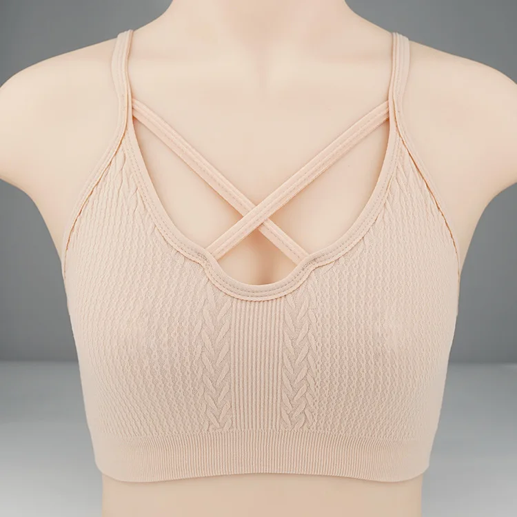 

Cross-border seamless underwear, sexy, leisure, fitness, yoga, small breasts, gathered together, adjusted, ringless, back bra