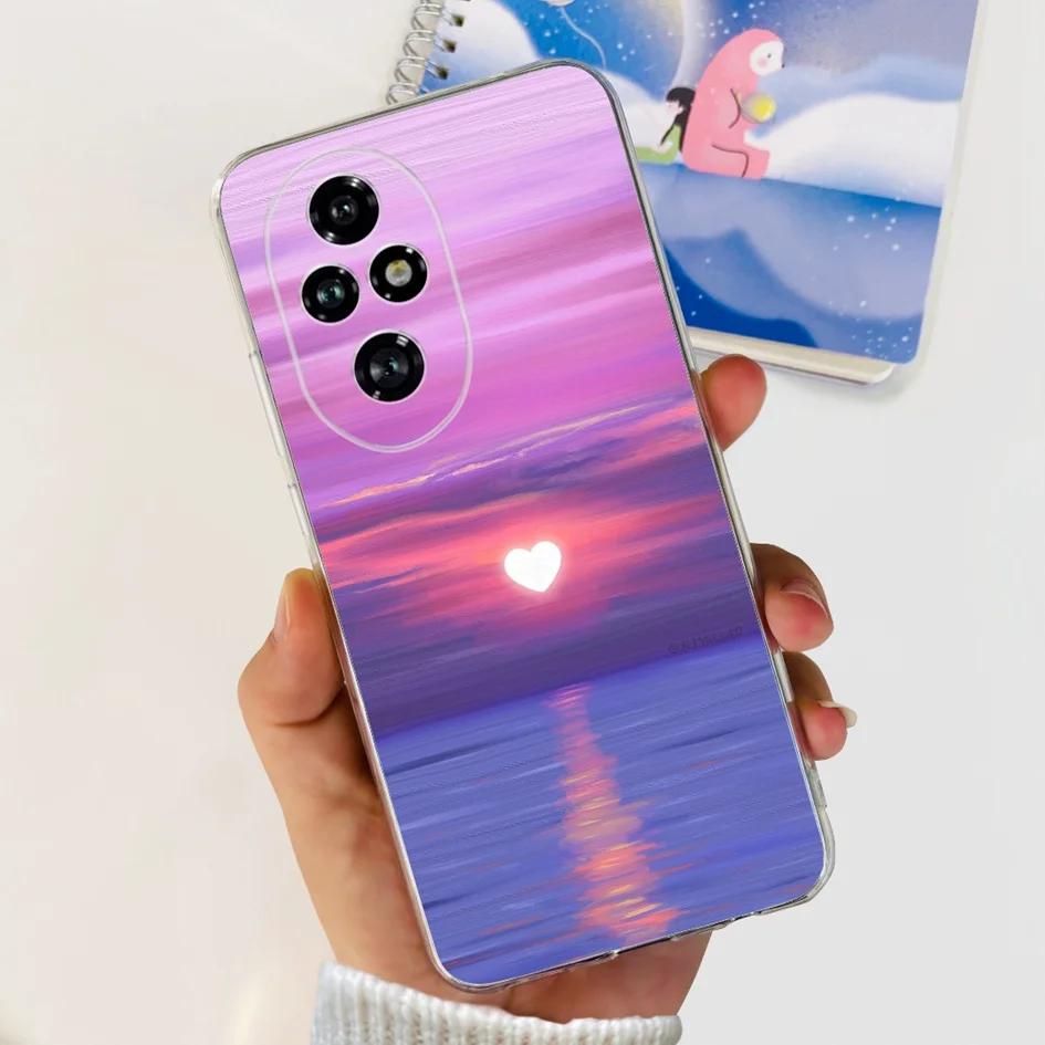 Stylish Flower Slim Clear Silicone Phone Case - Soft Protective Bumper Cover