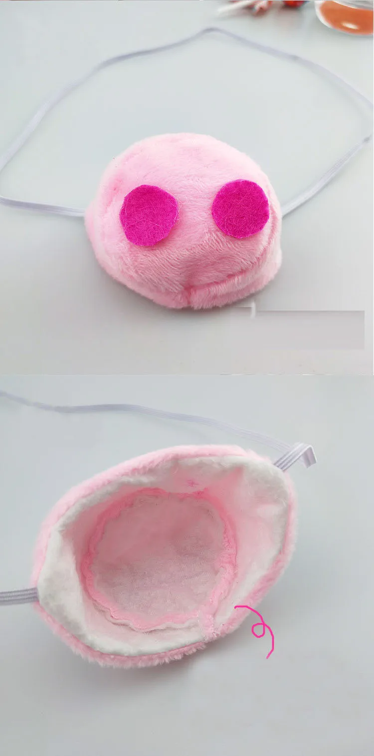 Adults Kids Plush Boy Girl Pig Headband Tail Nose Animal Set Gift Birthday Party Cosplay Costume Christmas Halloween