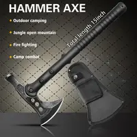 2 in 1 Tactical Axe Tomahawk Army Outdoor Hunting Camping Survival Machete Axes Hand Tool Fire Axe Ice Machete Hatchet Tomahawk 1