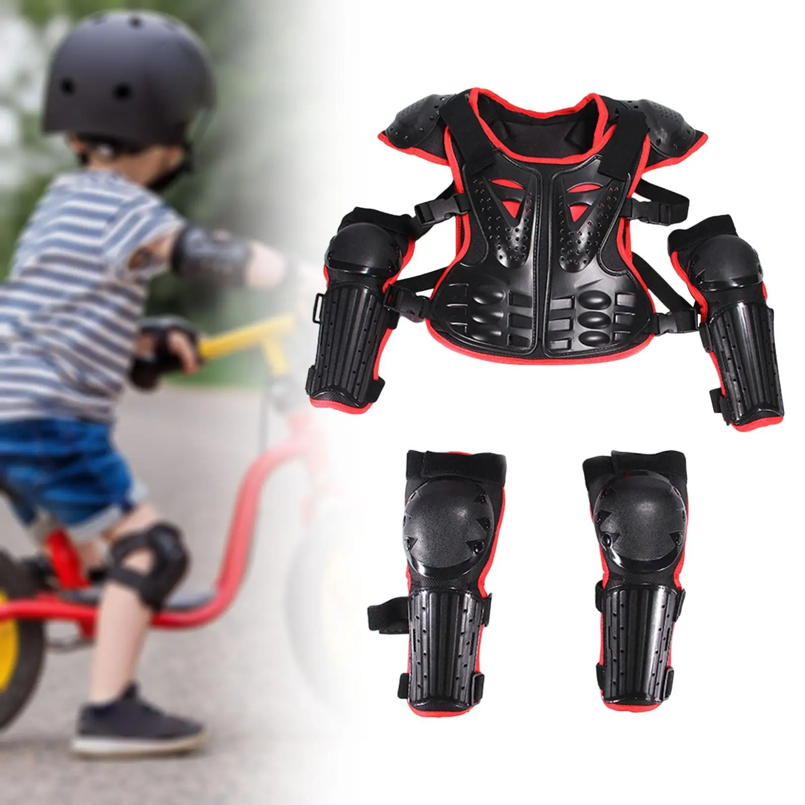 어린이용 먼지 자전거 보호 장비, 십대 라이딩 보호대, 통기성 팔꿈치 보호대, 어린이용 모토크로스 사이클링 오토바이 슈트