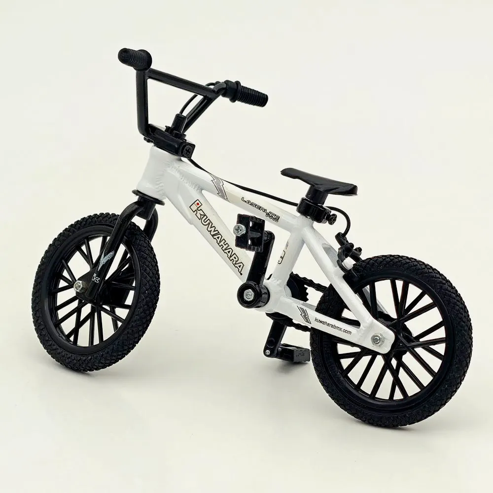 플릭 트릭스 미니어처 BMX 핑거 바이크 프리미엄 자전거 다이캐스트 장난감 선물 쿠와하라 레이저라이트 프로 -화이트
