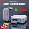 20000mAh Solar Camping Light Power Bank Charging Powerbank External Battery Portable Charger Spare Battery for Iphone Samsung 1