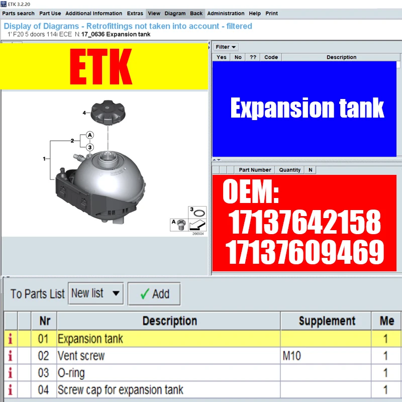 FOR BMW 17137642158 F22 F23 F30 F32 F34 Expansion Tank Radiator Coolant Overflow Tank Recovery Bottle