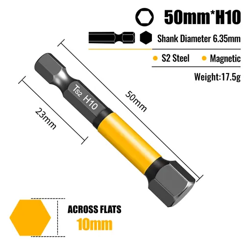 Allen Wrench Drill Bit Hex Driver Bits Set 50/100/150mm H1.5-H10mm with Magnetic Grip and Slip Design for Secure Screw Holding - Image 11