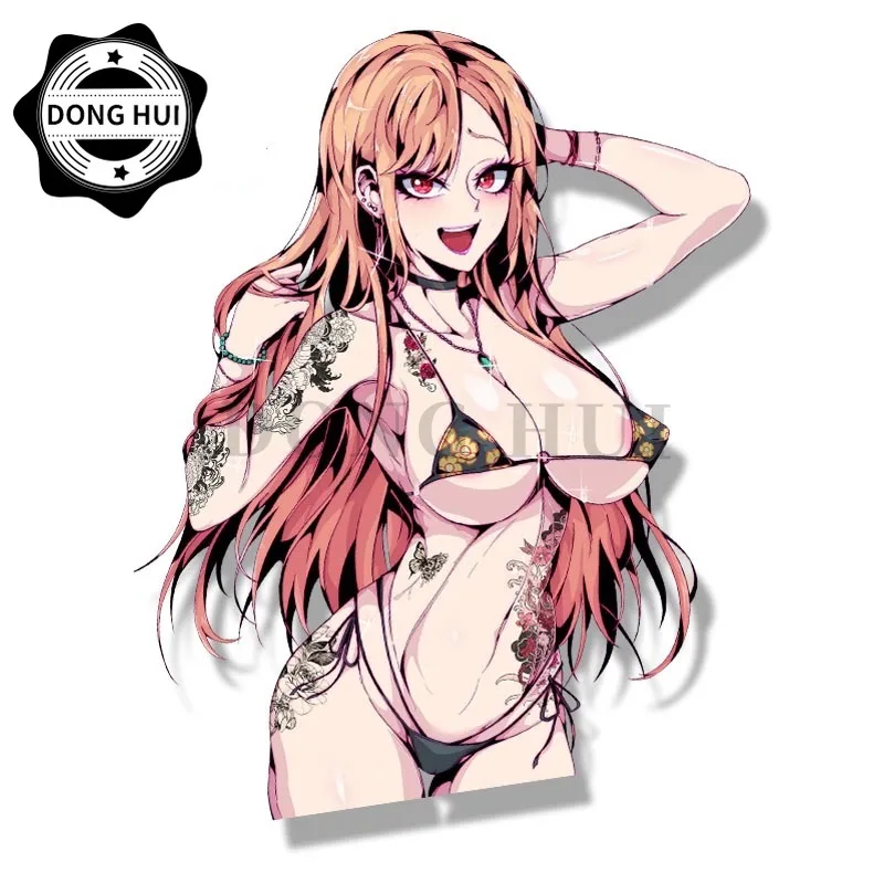 

KILL La KILL Car Sticker Kitagawa Marin Hentai Stickers Waifu for Car Tattoo Girl Motorcycle Refrigerator Helmet Mug Decal
