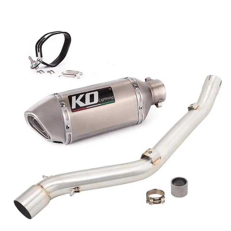 51MM Exhaust Pipe For Suzuki DR650 S SE 19-22 Motorcycle Muffler Mid Link Pipe Escape Connect Tube Slip On Stainless Steel - Image 3