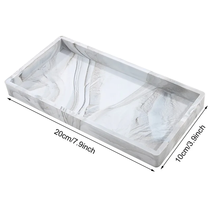 Silicone Soap Dispenser Tray Bathroom Kitchen  Vanity Storage Tray for Dish Soap Sponge Perfume Candle Countertop Storage Tray 6