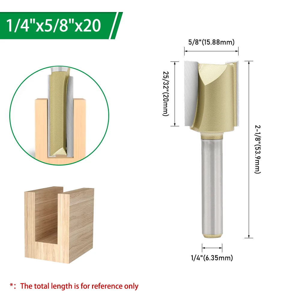 LAVIE 1 Stück 6 mm 1/4 1/2 Schaft Gerader Fräser Holzbearbeitungswerkzeuge Holzfräser für CNC-Trimmung H060020 – Detail 28