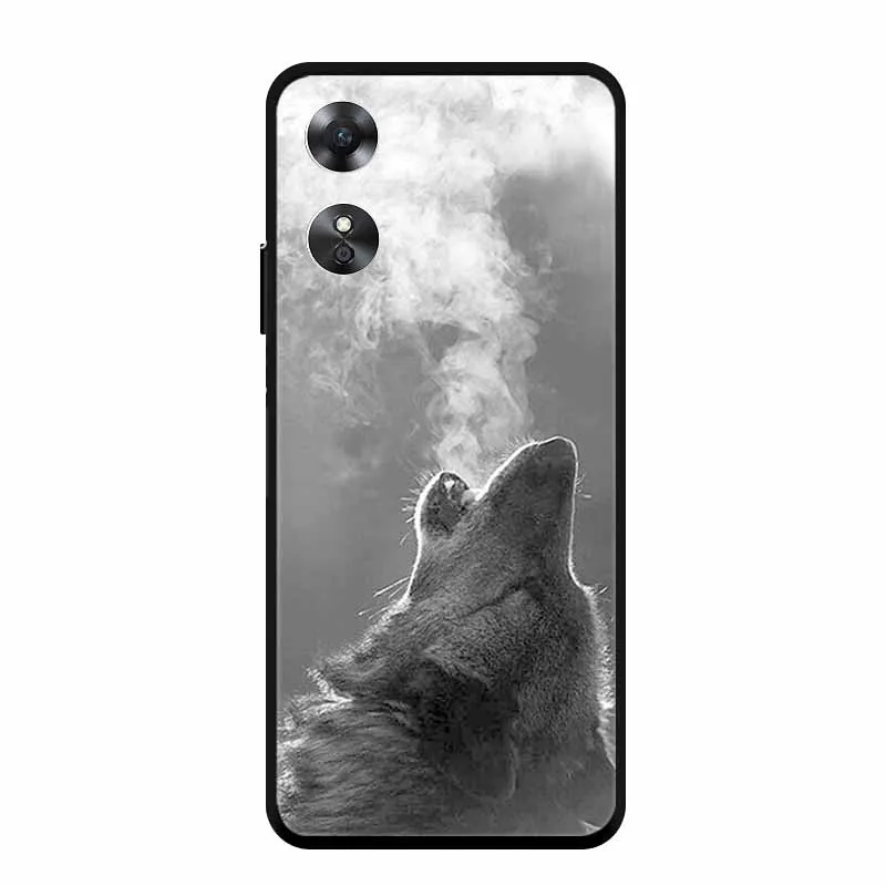 Cool Animal Design Black Edge Silicone Soft Phone Cover Case