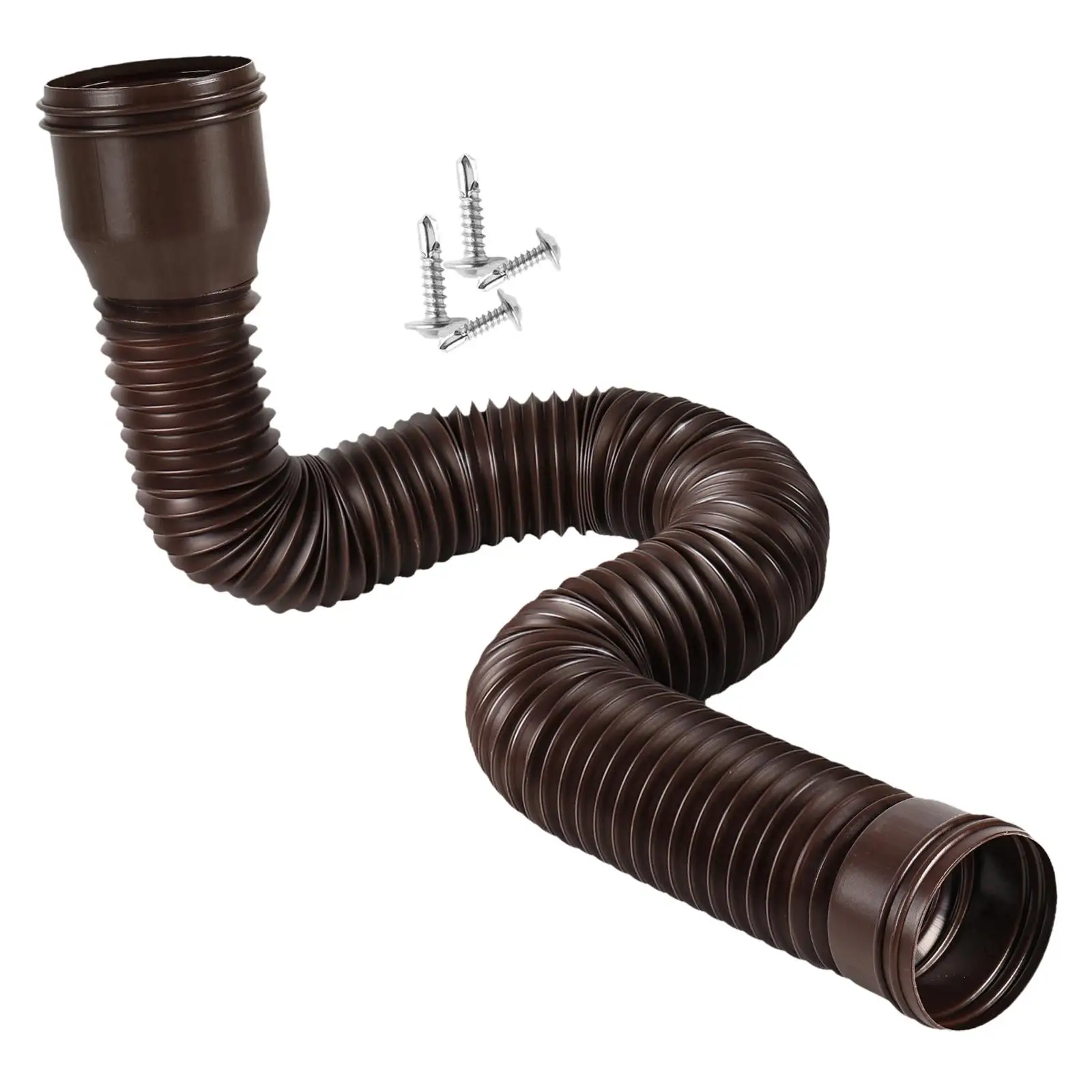Rain Gutter Downspout Extender Retractable with Screws for Rainwater Drainage House Gutter Garden Tidying Outdoor Lawn