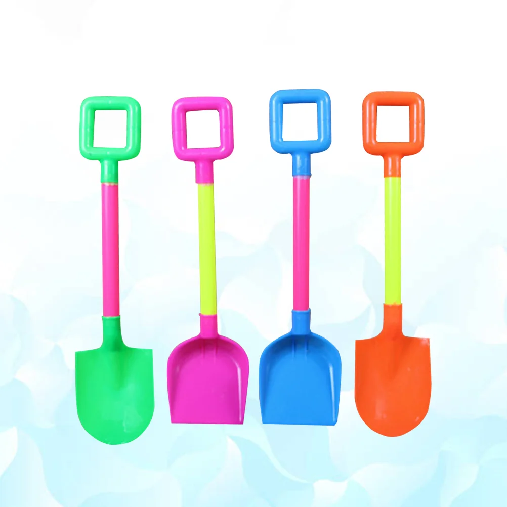 4pcs Mini Sand Shovels Beach Toy Sand Dredging with Plastic Spade Playing Toy for Children