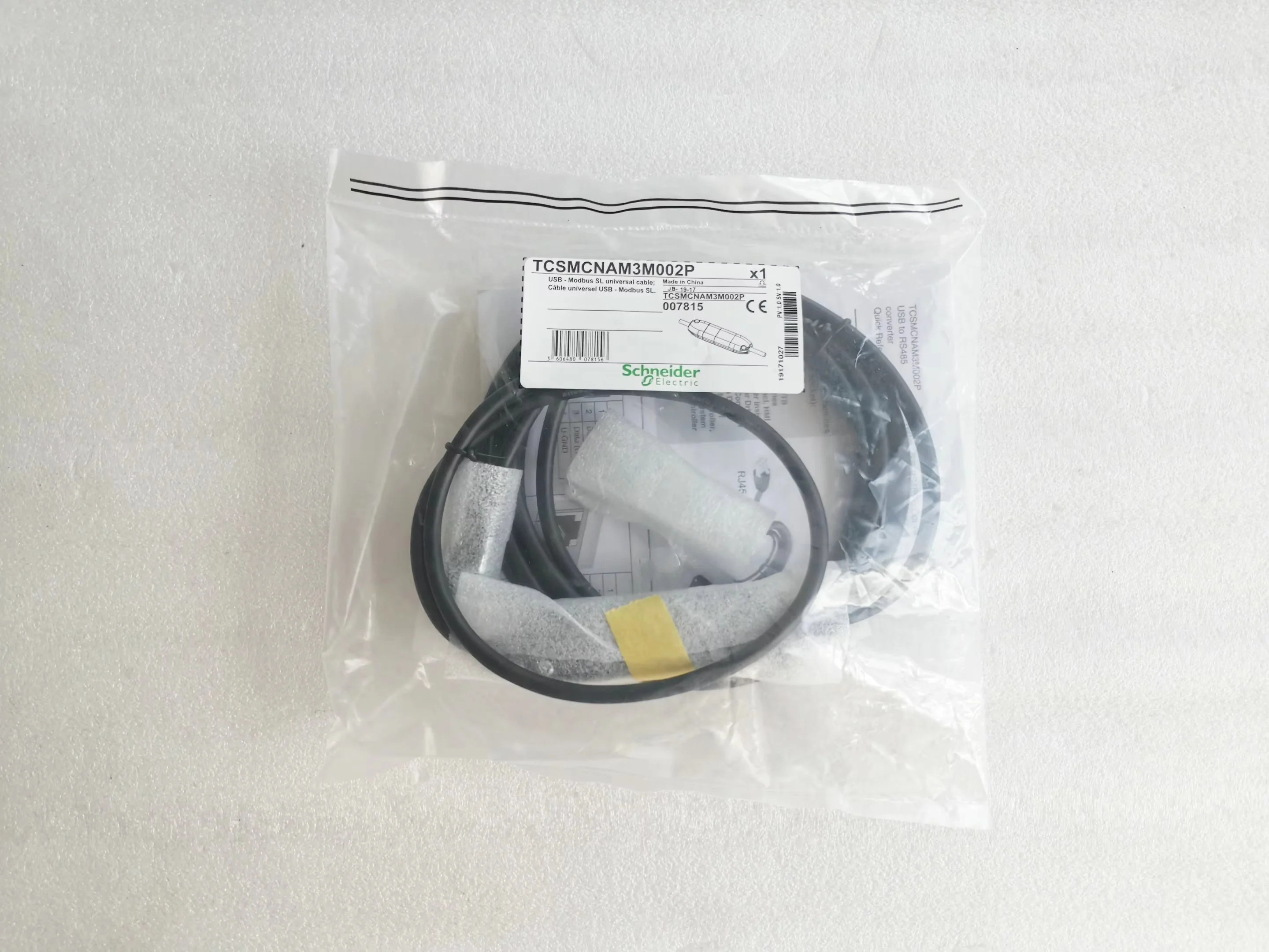 TCSMCNAM3M002P 연결 케이블 USB-RJ45, TeSys T, PC와 드..