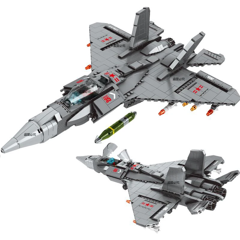 

WW2 Military Model J-35 Fifth-generation Jet Fighter Collect Model Ornaments Building Blocks Bricks Toys Gifts