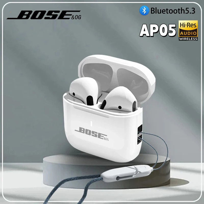 BOSE&OG Ultra AP05 True Wireless Earphone Buds5 HIFI Stereo Sound Bluetooth5.3 Headphone Sport Game Earbud With Mic Original New