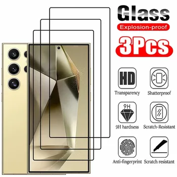 3pcs Tempered Glass For Samsung Galaxy S26 S25 S24 Ultra Screen Protector A17 A27 A37 A57 A56 A36 A26 A16 A55 A54 A53 A35 Film 1
