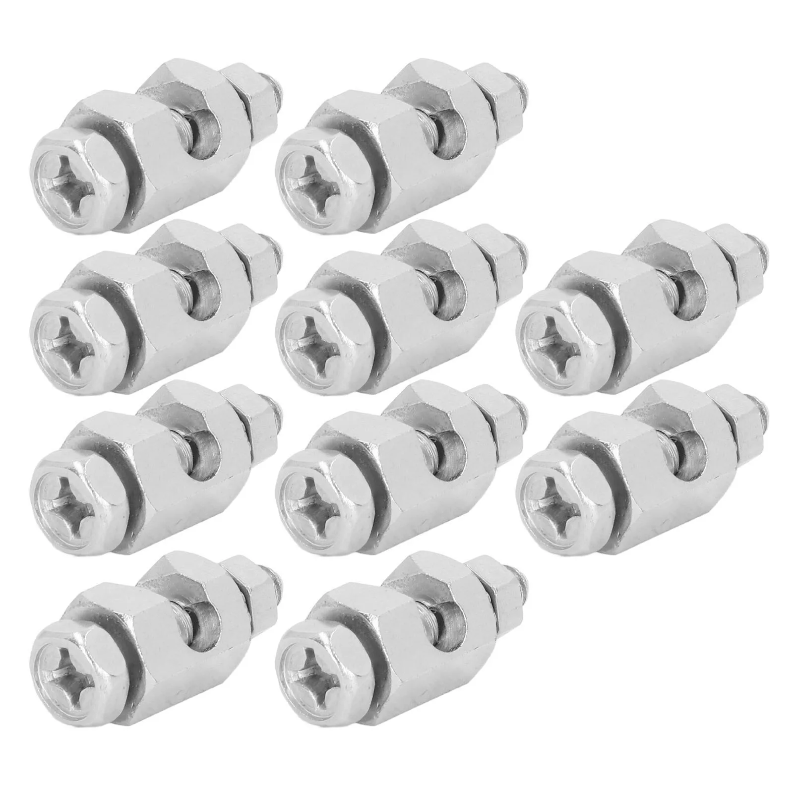 10PCS Lightning Protection Cable Clamp External Hex Copper Grounding Protection Cable Clip for PV Module Lightning,Protection,