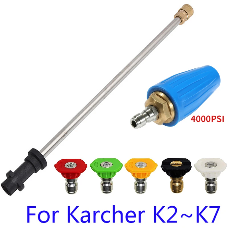 For karcher Pressure Washer with 1/4 Quick Connect Plug,4.0 GPM 3600PSI Turbo Rotating Spray Nozzle 360degree Rotating Turbo