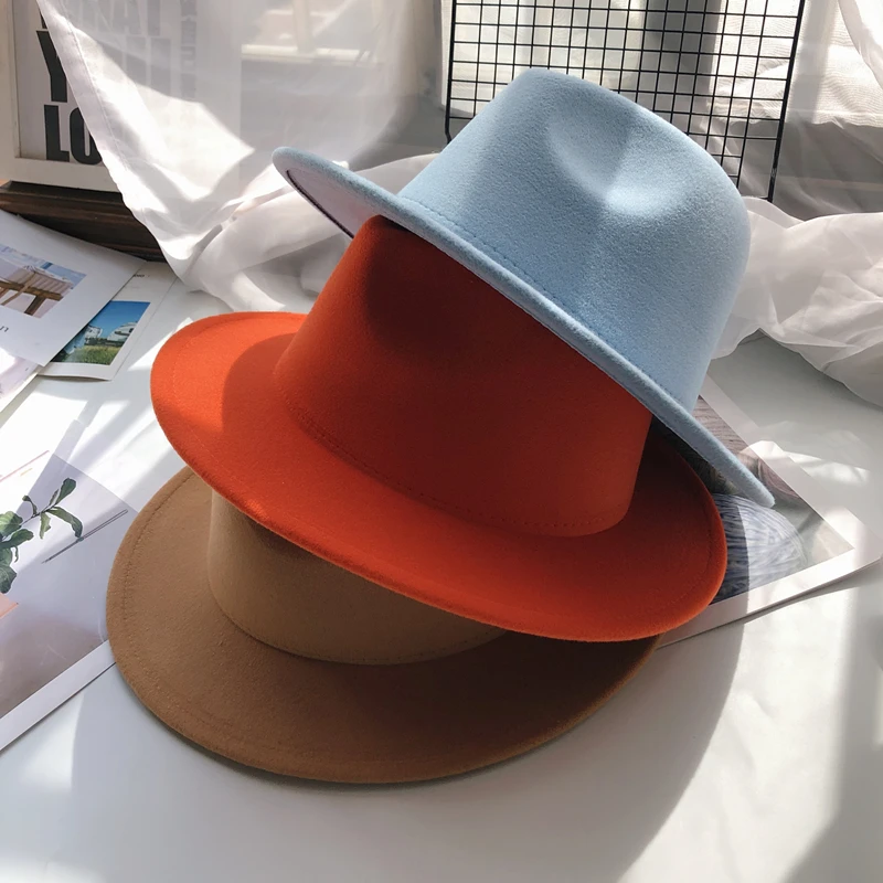 Women's Autumn & Winter Felt Fedora - Wide Brim Retro Hat