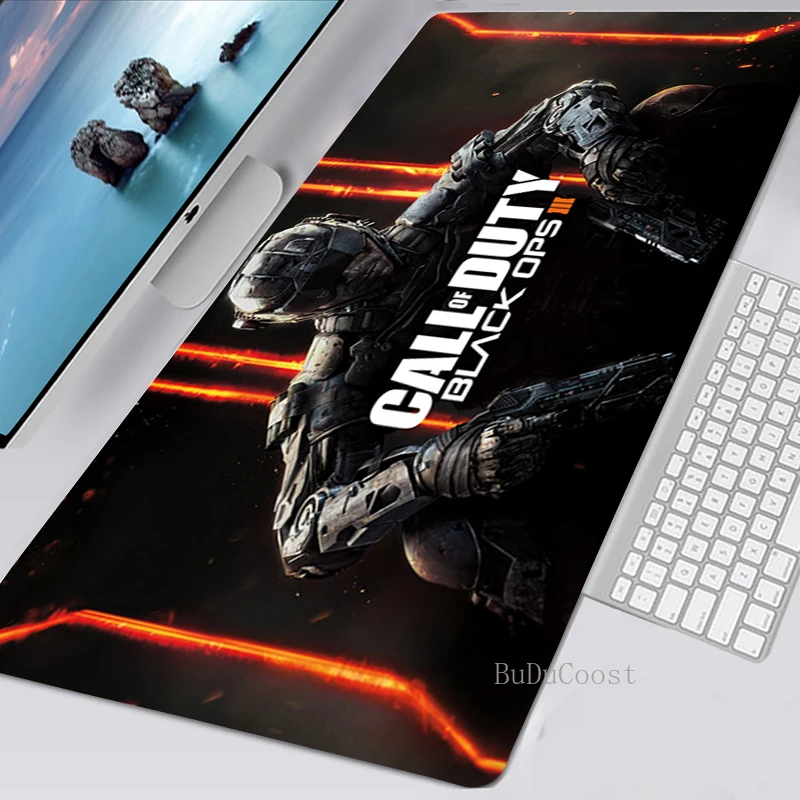 듀티 Warzone 80x30cm XL 대형 게임 마우스 패드 컴퓨터 게이머 키보드 마우스 매트 Mousepad PC 데스크 패드 XXL 90X30CM