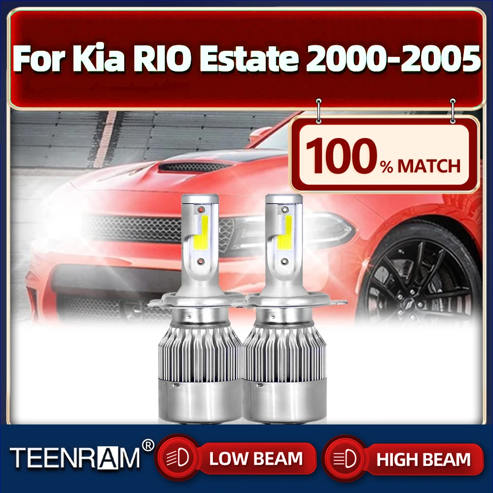

H4 LED Car Headlight 120W 20000LM Auto Headlamp 12V 6000K Car Light Bulbs For Kia RIO Estate 2000 2001 2002 2003 2004 2005