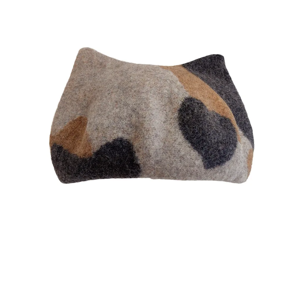 Hot Sale Ny Mode Søde Piger Kawaii Katteøre Sød Lolita Hovedbeklædning Lilla Huer Hat Håndlavet Uldfilt Kvinder Beret Engros_voghion.com