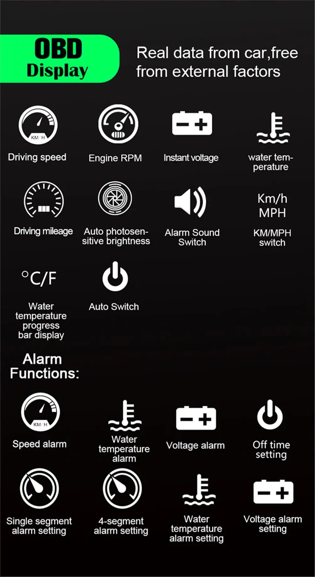  ӵ ÷ OBD º ǻ   ӵ, M7 GPS + OBD2  ÷, KMH MPH  