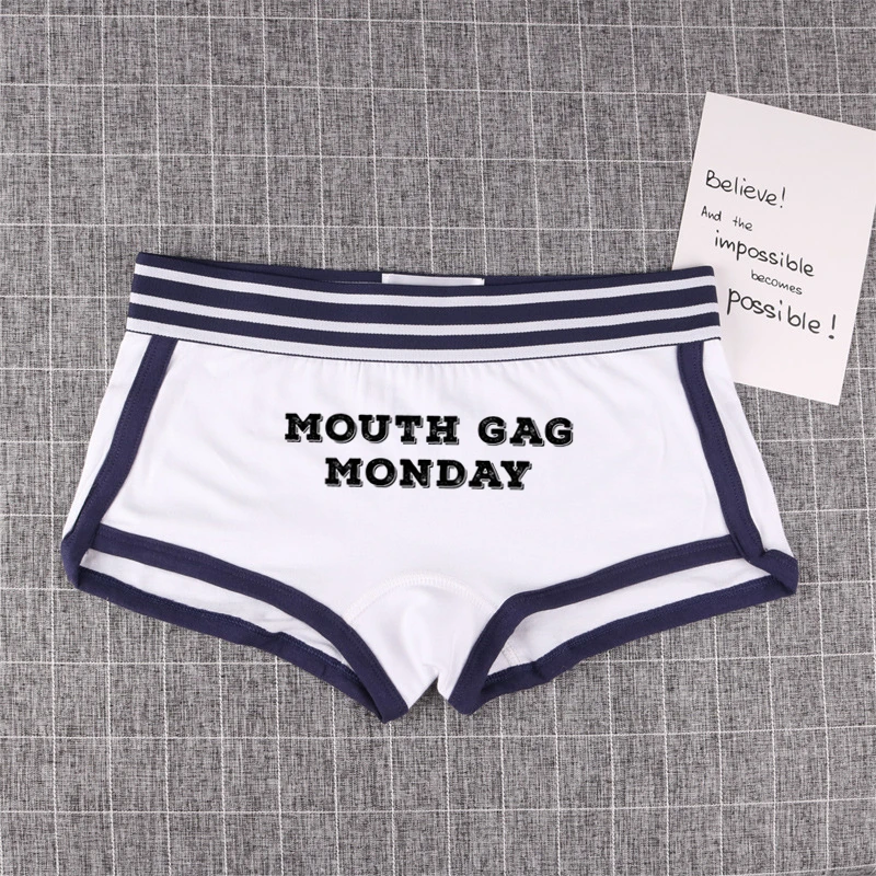 Sexy Girls Home Panties Underwear Women Kinky Days of The Week Cotton Boyshort for Women Comfortable Shorts Women Panties