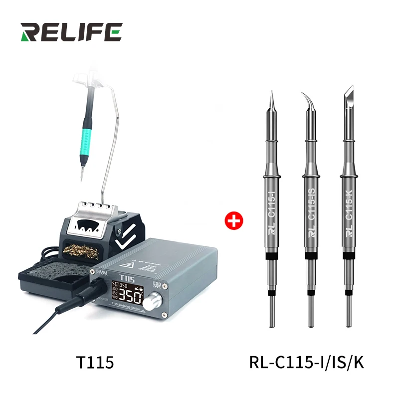 

NEW GVM T115 Constant Temperature Soldering Station Auto Sleep Quick Heating Micro Electronic Repair Welding Tools With C115 Tip