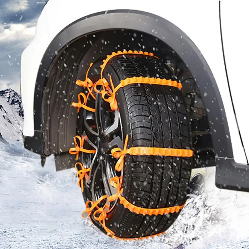 HOT SALES！New Arrival 10Pcs Car Snow Chains Strong Grip Thickened Safe Driving Car Winter Tire Wheels Snow Chains for SUV 10pcs lot new arrival magnet coil winder mobile phone headset type headset bobbin winder hubs cord holder cable wire organizer
