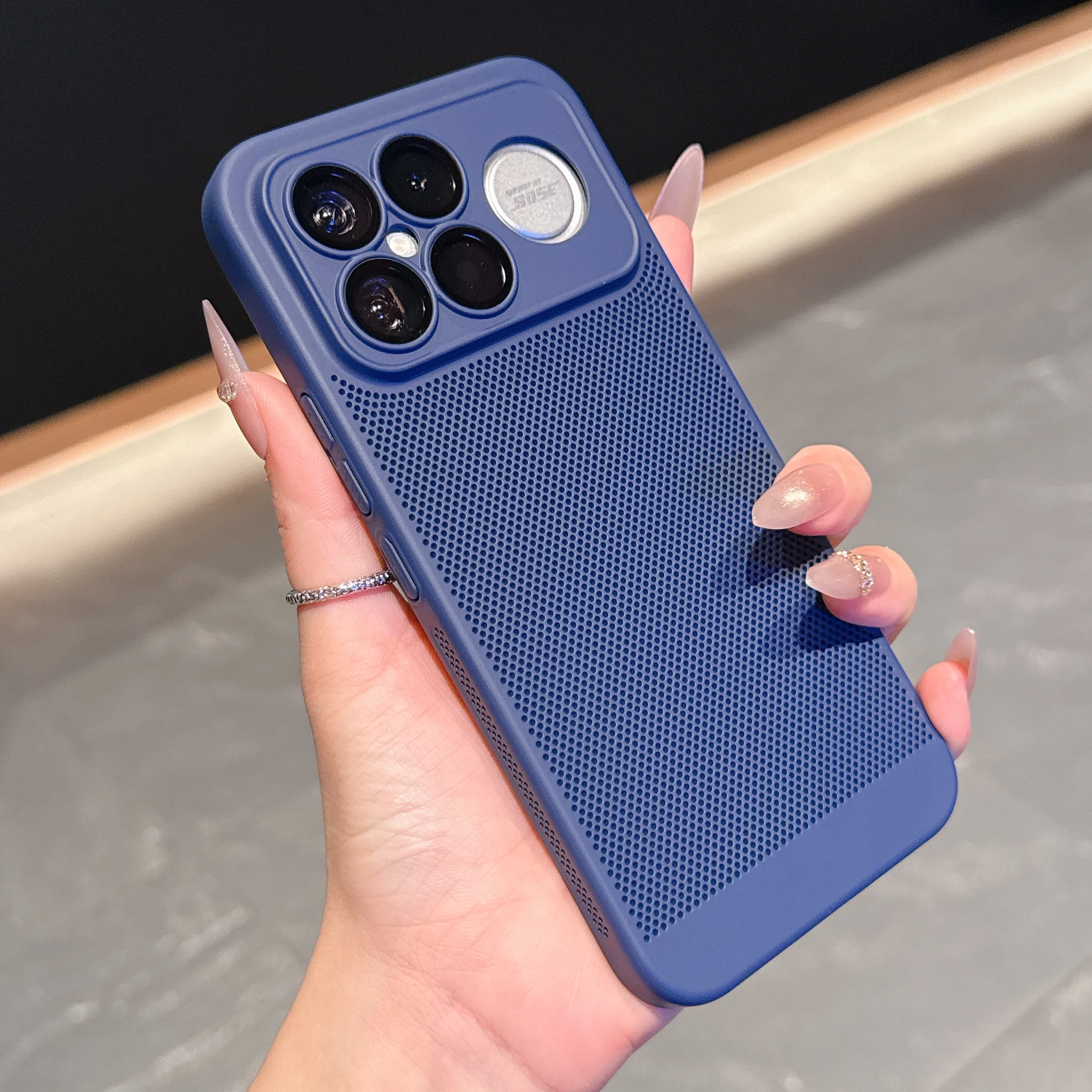 Ultra Thin Heat Dissipation Full Lens Glass Protector Phone Case - Enhanced PC Protect Cover