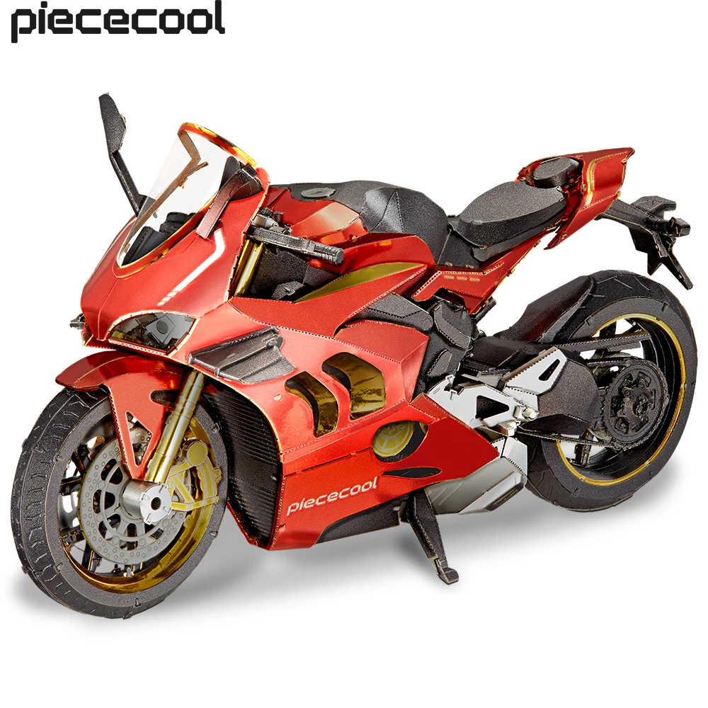 Piececool 3D Metal Puzzles Gifts Motorcycle III Assembly Model Kits DIY Toys for Teens Jigsaw 218pcs kyx promotional simulation model car axial capra 1 9 utb front and rear metal axle thickened axle assembly