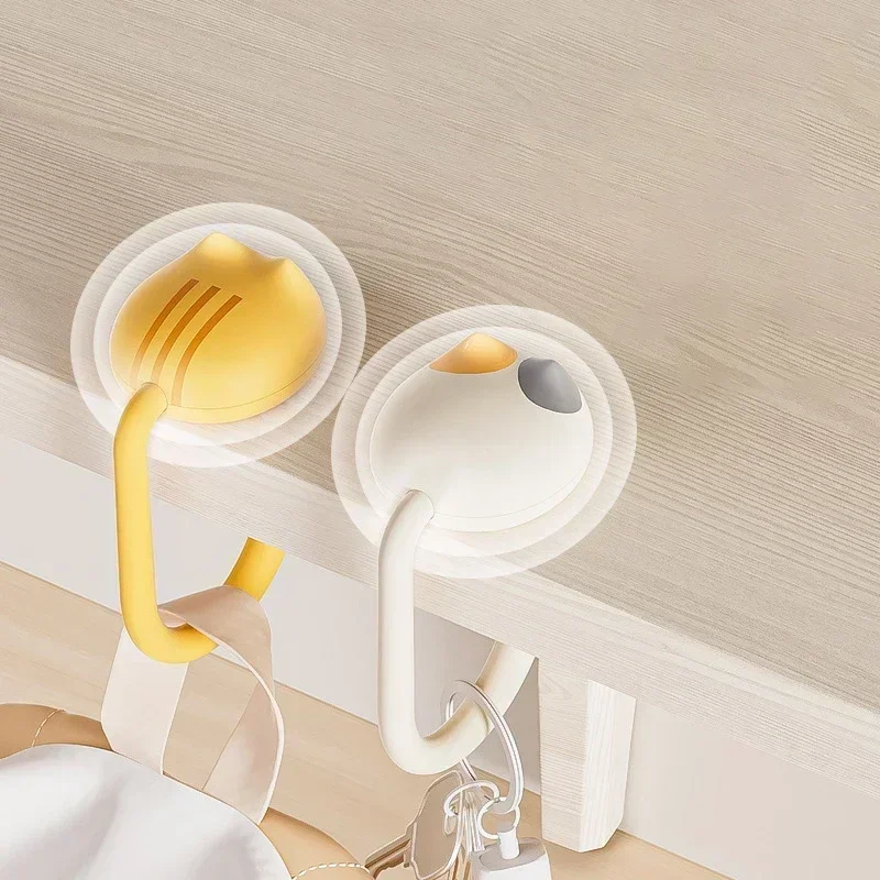 Cute Cats Table Bag Hanger Kawaii Adjustable Bag Hooks Handbag Holder Travel Storage Holder Desk Organizers for Home Office