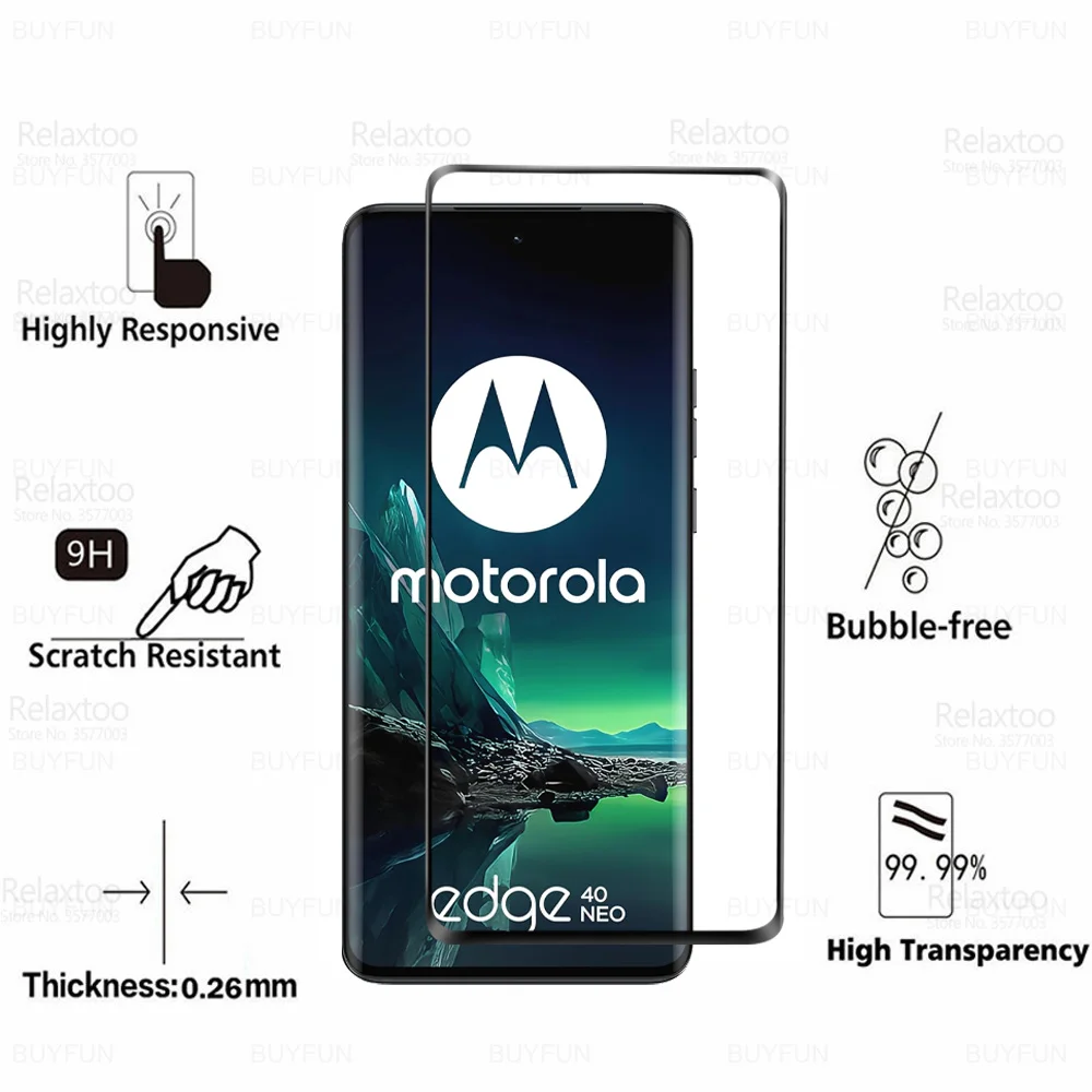 Premium 9D Curved Tempered Glass Screen Protector - Pack of 2