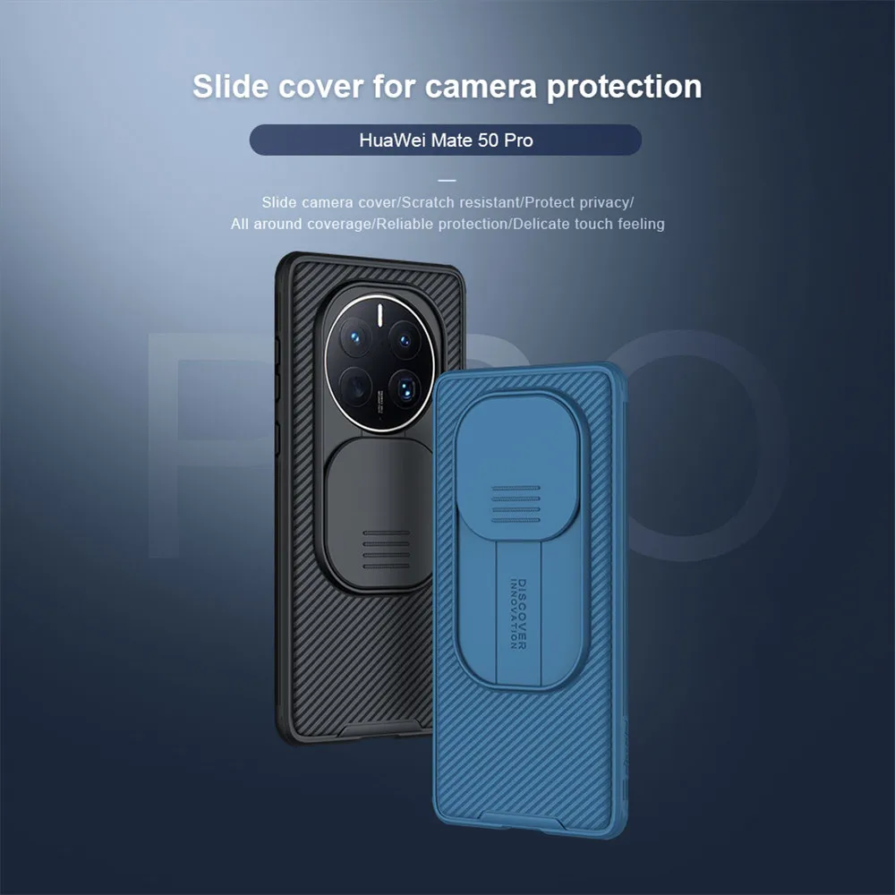 

Чехол NILLKIN CamShield Pro для Huawei Mate 50 Pro, Защита камеры, раздвижная задняя крышка