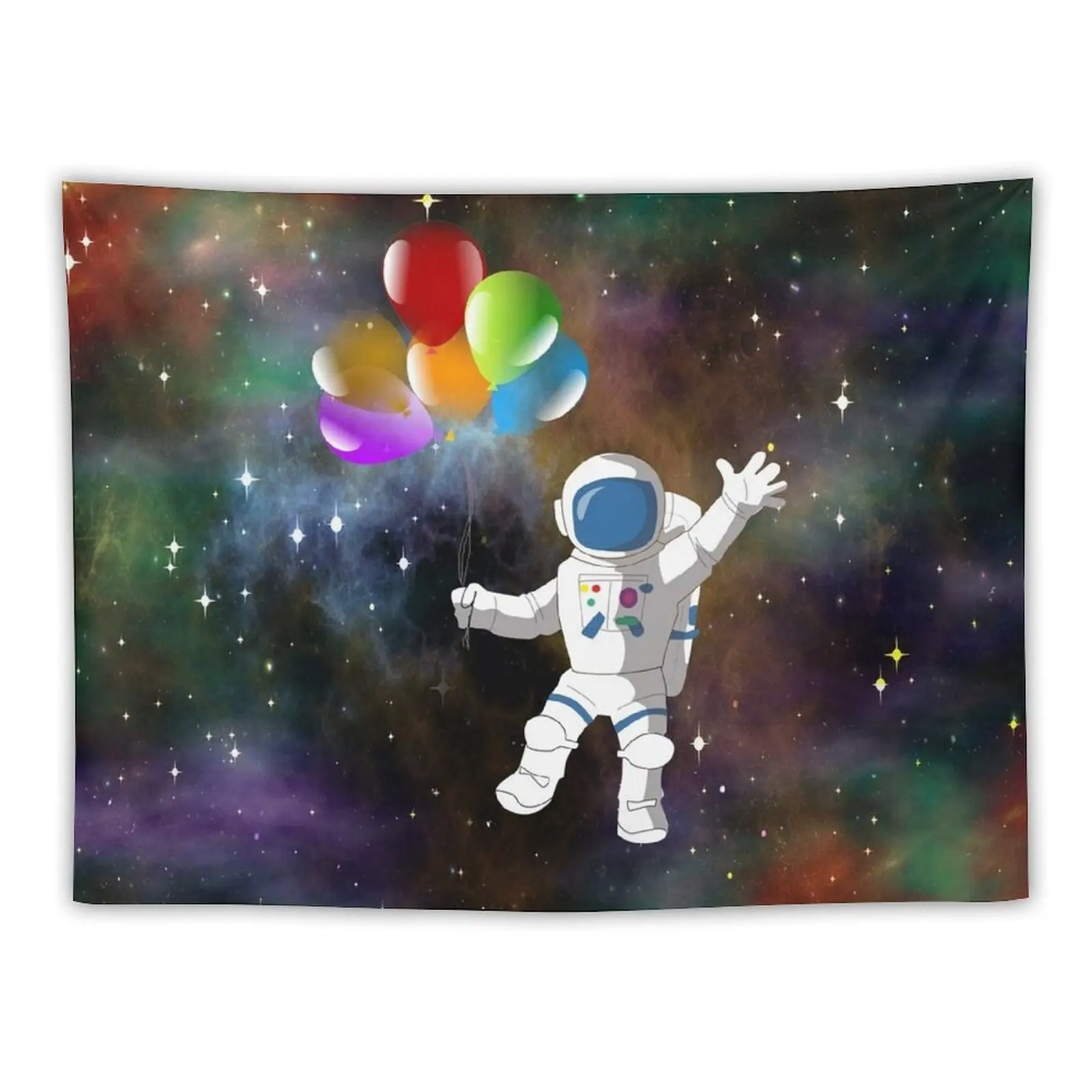 

Astronaut with Balloons Tapestry Decor For Bedroom Kawaii Room Decor Tapestry