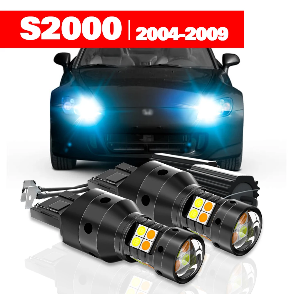 

For Honda S2000 2004-2009 Accessories 2pcs LED Dual Mode Turn Signal+Daytime Running Light DRL 2005 2006 2007 2008